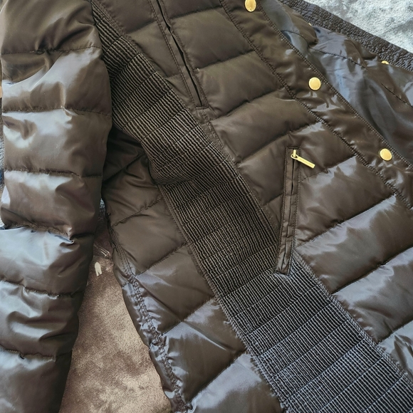 Michael Kors Women's Long Down Black Puffer Jacket, Size: Petite Small - Picture 11 of 14